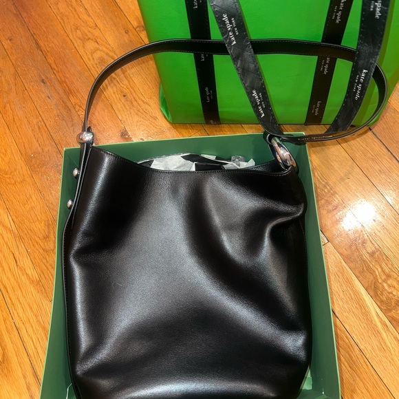 kate spade Black Leather Halo Adjustable Shoulder Bag - Picture 2 of 10